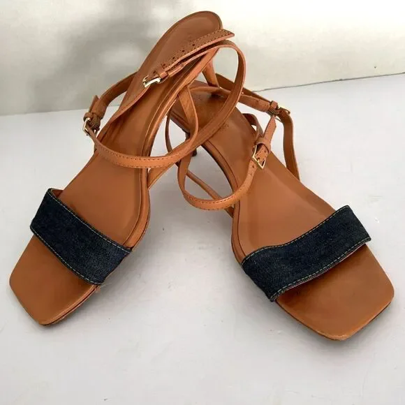 Cinq à Sept, Sophie Ankle Strap Sandal, Indigo 8.5 - Picture 2 of 7